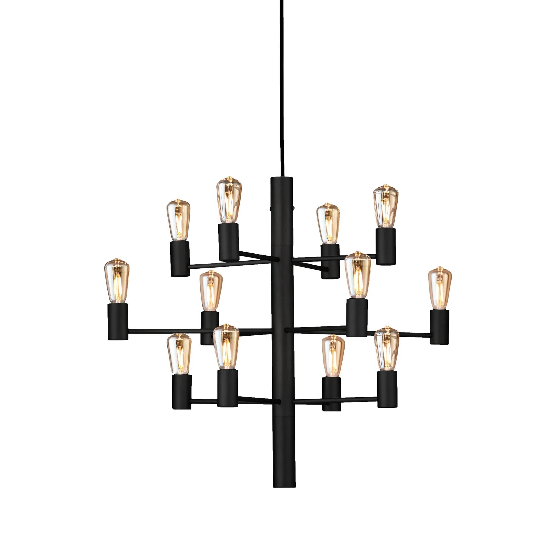 12 light branch shaped metal chandelier