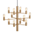 12 light branch shaped metal chandelier