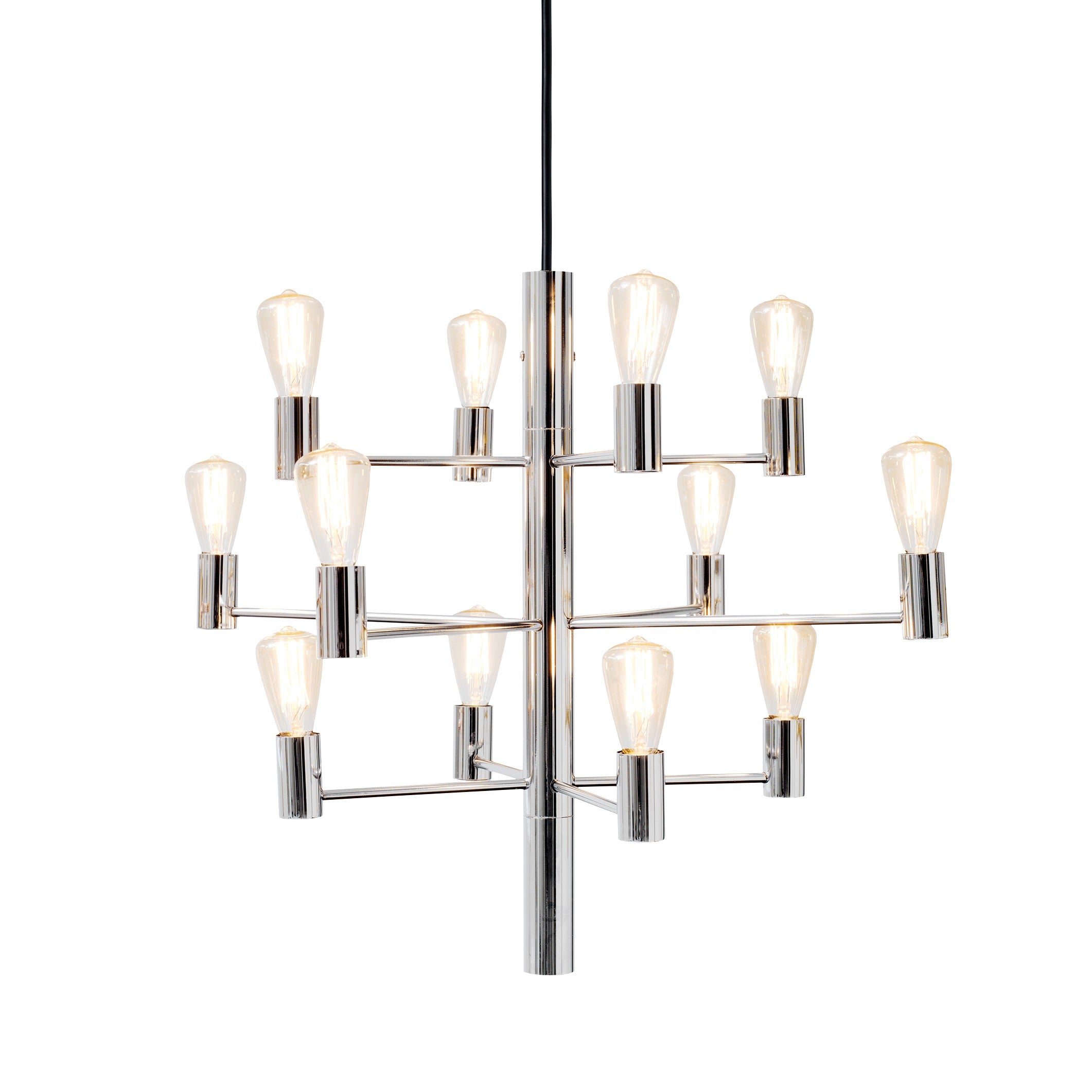 12 light branch shaped metal chandelier