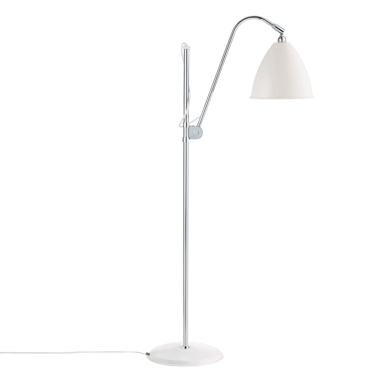 Adjustable arched metal dome floor lamp