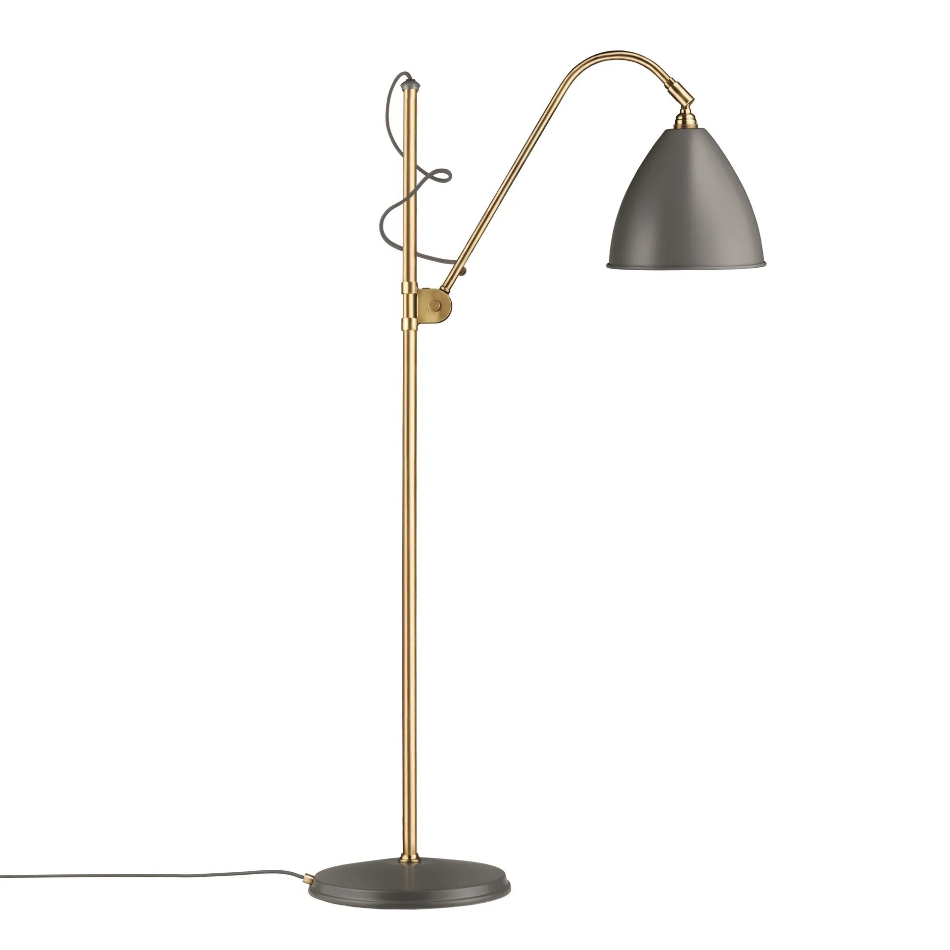 Adjustable arched metal dome floor lamp