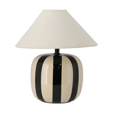 Vintage striped ceramic table lamp