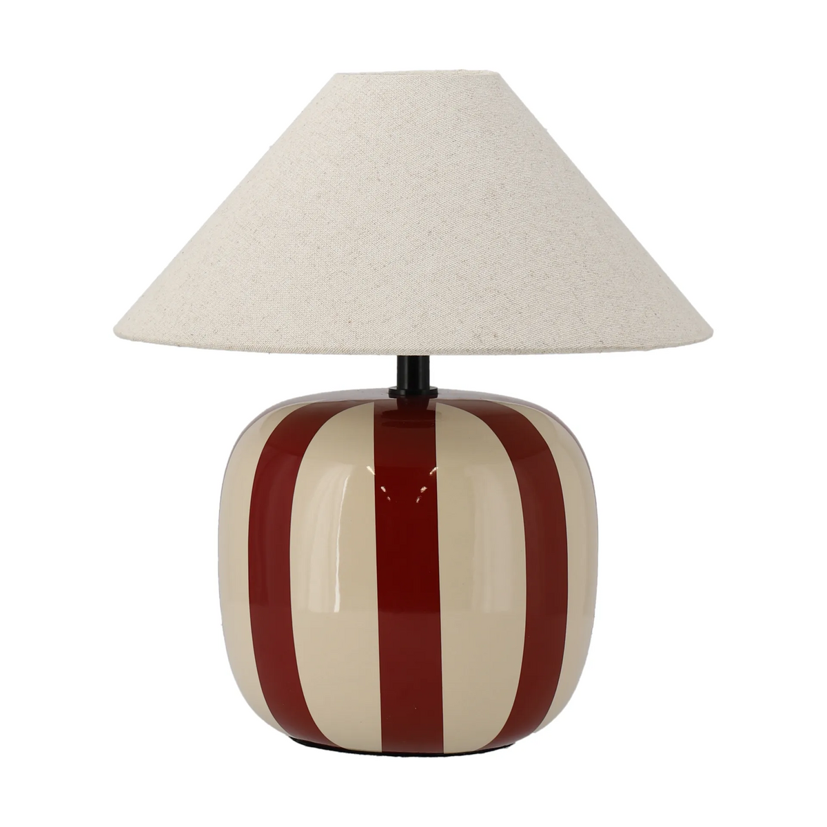 Vintage striped ceramic table lamp